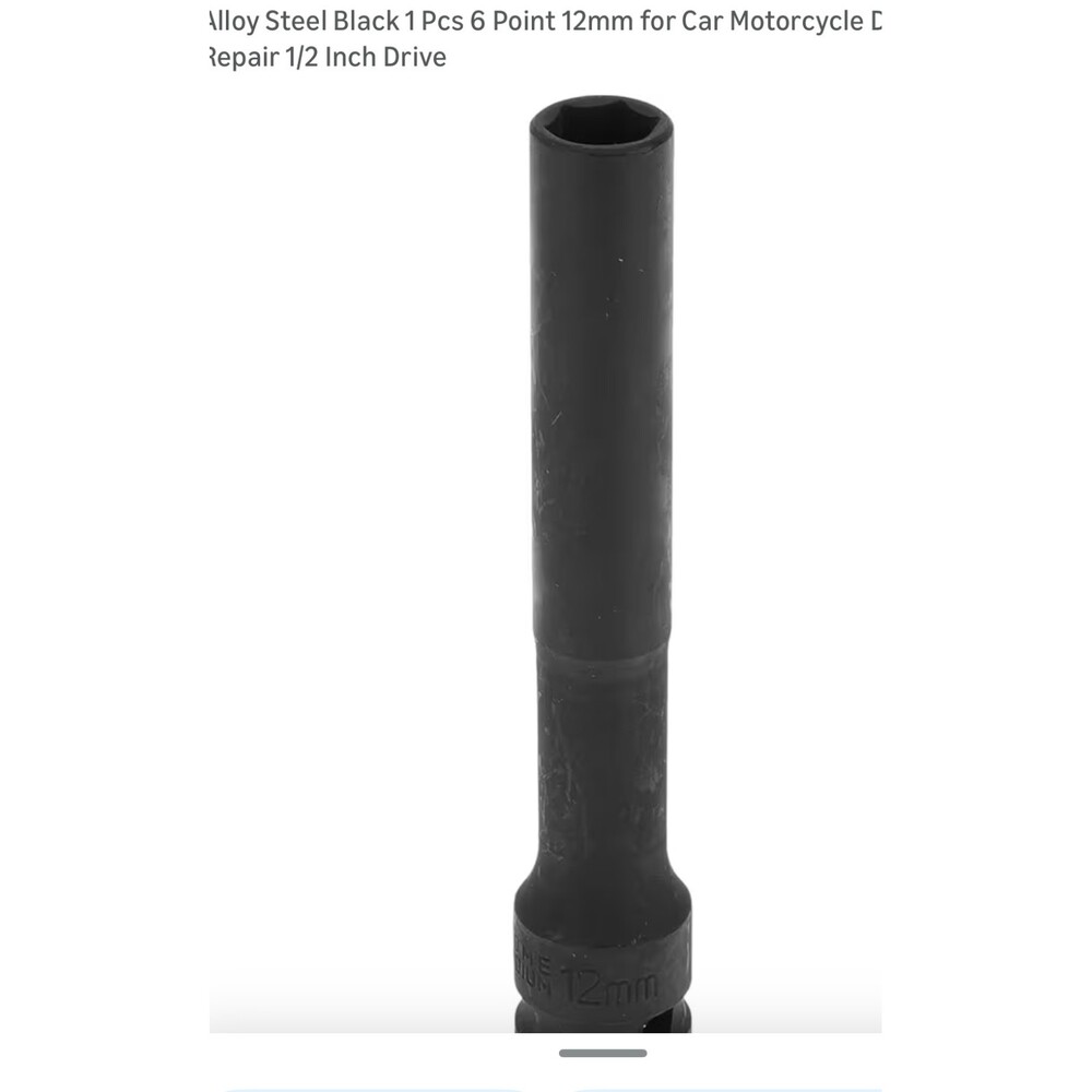 Motoforti Universal Impact Socket Hardware Tool 128mm Steel Black 12mm